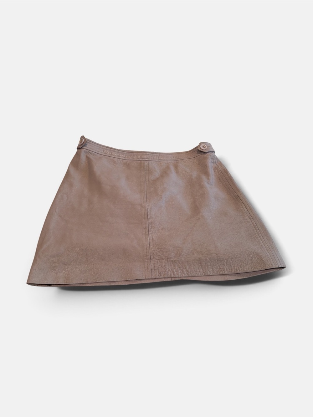 Vintage Women's Light Lavender Leather A-Line Mini Skirt 🪻